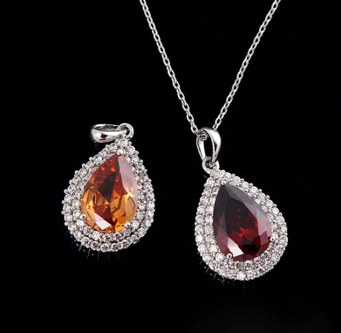 Love Monologue Classic Red imitation Garnet & Morganite Cubic Zirconia Silver Color Water Drop Necklace Pendants for Women T016
Love Monologue Classic Red imitation Garnet & Morganite Cubic Zirconia Silver Color Water Drop Necklace Pendants for Women T016