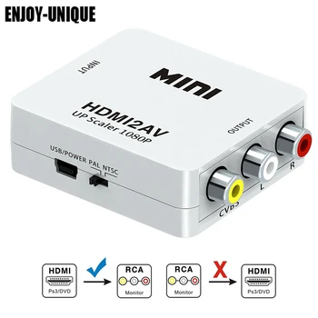1080P HDMI to AV 3RCA CVBs Composite Video Audio Converter Adapter Supporting PAL/NTSC with USB Charge Cable for PC Laptop PS4
1080P HDMI to AV 3RCA CVBs Composite Video Audio Converter Adapter Supporting PAL/NTSC with USB Charge Cable for PC Laptop PS4