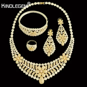 High Fashion Gold Color African CZ Zircon Big Necklace Wedding Bridal Costume Jewelry Sets For Women Party Wedding
High Fashion Gold Color African CZ Zircon Big Necklace Wedding Bridal Costume Jewelry Sets For Women Party Wedding