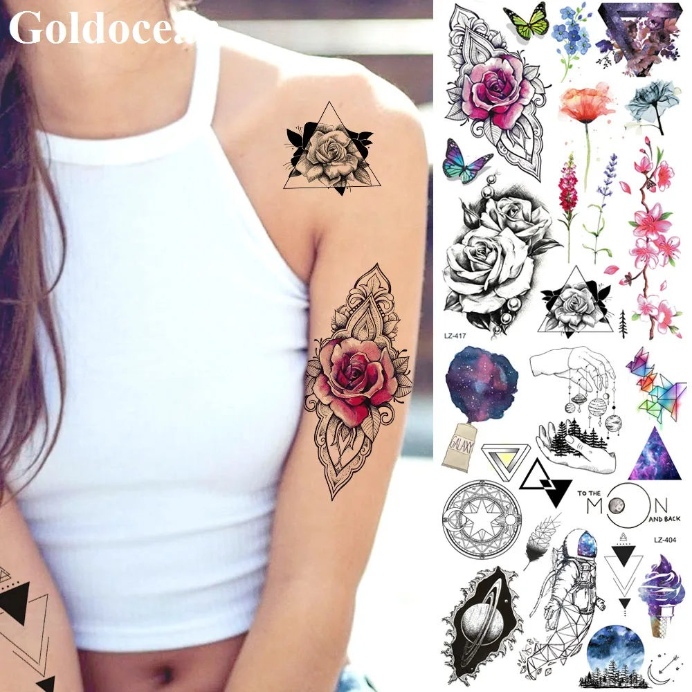 GoldOcean Flash Waterproof Chains Flower Geometric Flora Tattoos Temporary Women Girls Wrist Tattoo Stickers Body Art Fake Tatoo
GoldOcean Flash Waterproof Chains Flower Geometric Flora Tattoos Temporary Women Girls Wrist Tattoo Stickers Body Art Fake Tatoo