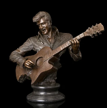 Copper decoration Fine Buddha Brass Famous Rock Roll Star Man Music Guitar Elvis Aron Presley Bronze Bust sculptures figurine
Copper decoration Fine Buddha Brass Famous Rock Roll Star Man Music Guitar Elvis Aron Presley Bronze Bust sculptures figurine