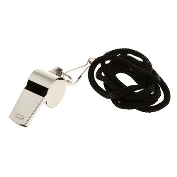 Metal Referee Whistle with Black Lanyard for Training Emergency Survival Coaches Referee Sport Rugby Party Football Soccer Use
Metal Referee Whistle with Black Lanyard for Training Emergency Survival Coaches Referee Sport Rugby Party Football Soccer Use
