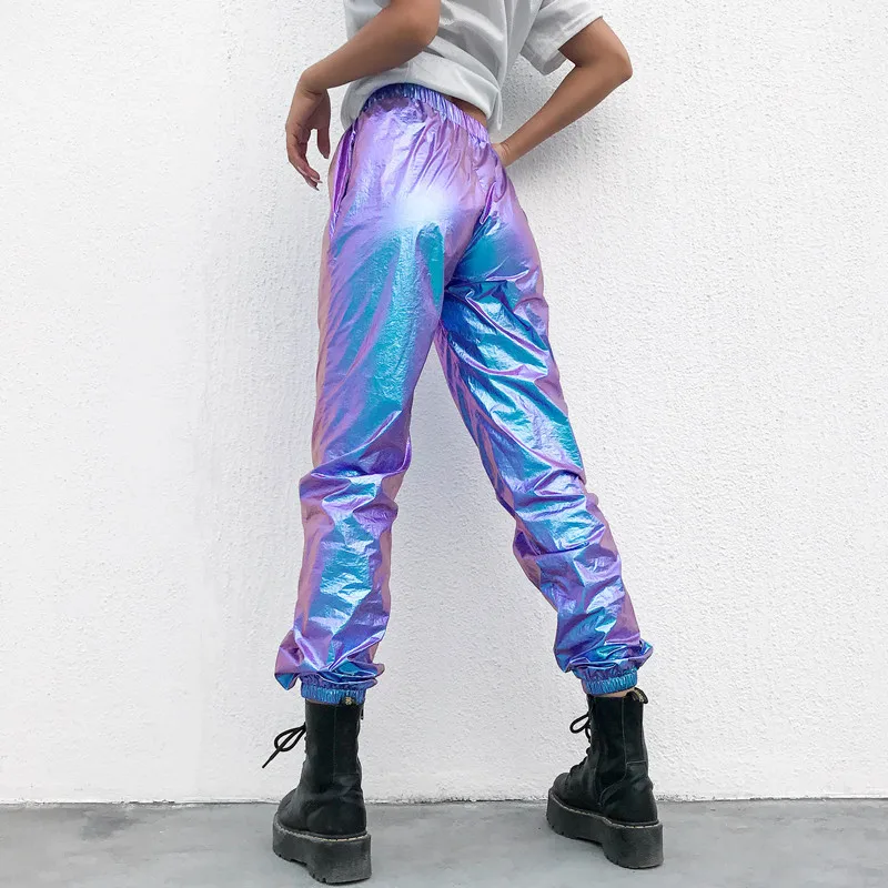 Laser Reflection Harajuku Sweatpants Women Joggers Casual High Waist Pants Capris Hip Hop Holographic Ladies Trousers
Laser Reflection Harajuku Sweatpants Women Joggers Casual High Waist Pants Capris Hip Hop Holographic Ladies Trousers