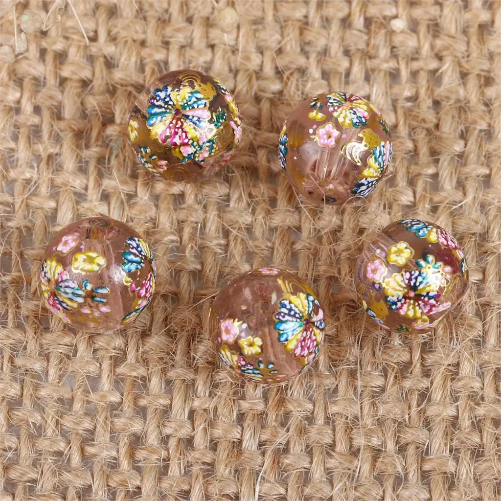 Pink Transparent Flower Round Glass Beads for Women DIY Bracelets Necklace Jewelry Accessories Handmade Material New
Pink Transparent Flower Round Glass Beads for Women DIY Bracelets Necklace Jewelry Accessories Handmade Material New
