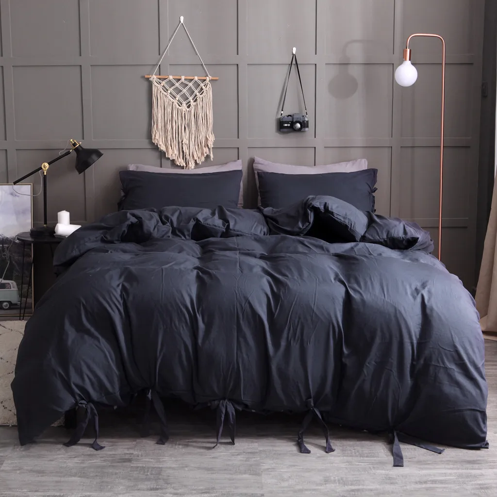 New-Solid Color Washed Cotton Soft Quilt Cover Twin Queen King Duvet Cover Pillowcase Three Pieces Home Bedding Set
New-Solid Color Washed Cotton Soft Quilt Cover Twin Queen King Duvet Cover Pillowcase Three Pieces Home Bedding Set