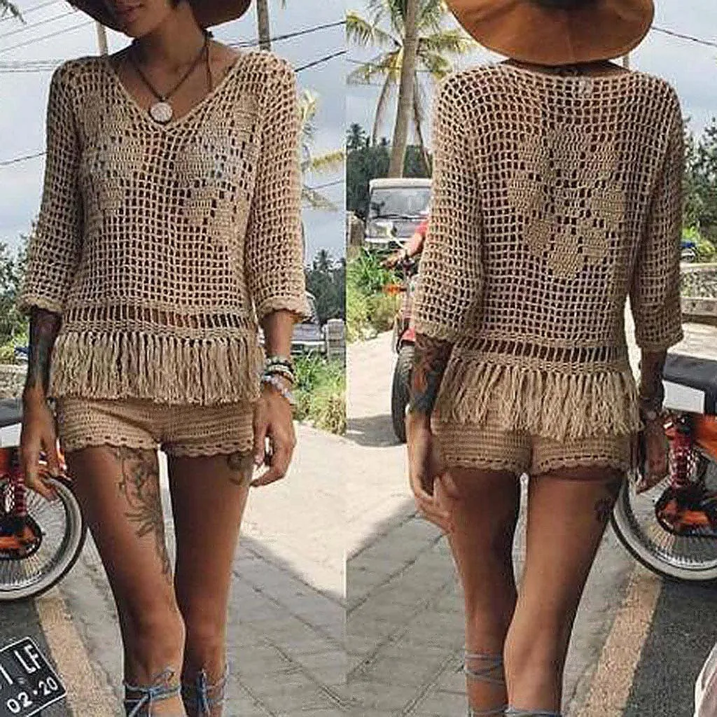 Women Shorts Summer Knit Slim Beach Ladies shorts Solid Color Sexy Cutout Swimwear Beach Comfort Hawaii Bikini cover up Casual
Women Shorts Summer Knit Slim Beach Ladies shorts Solid Color Sexy Cutout Swimwear Beach Comfort Hawaii Bikini cover up Casual