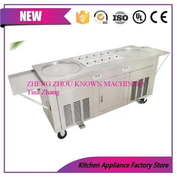 220 / 110 V fried ice cream roll ice pan machine with 2 pans 10 cooking tanks and 1 refrigerator with multifunction Commercial
220 / 110 V fried ice cream roll ice pan machine with 2 pans 10 cooking tanks and 1 refrigerator with multifunction Commercial