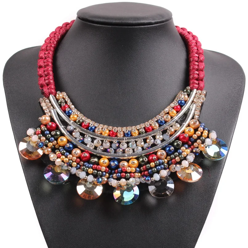 2019 New Latest Design Fashion Rope Chain Choker Collar Crystal Pendant Colorful Bead Big Chunky Statement Necklace for Women
2019 New Latest Design Fashion Rope Chain Choker Collar Crystal Pendant Colorful Bead Big Chunky Statement Necklace for Women