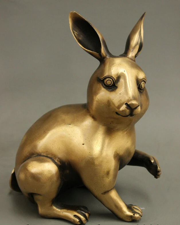 S3340 9" Folk Chinese Feng Shui Bronze Year Zodiac Wealth Lucky Rabbit Copper Statue D0317
S3340 9" Folk Chinese Feng Shui Bronze Year Zodiac Wealth Lucky Rabbit Copper Statue D0317