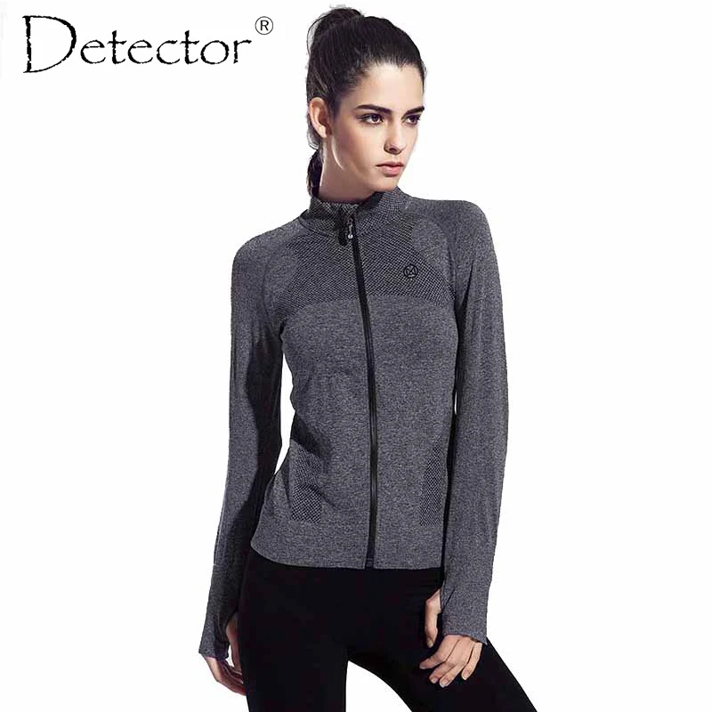Image Detector Women Running Jacket Clothing Quick dry Long sleeve Sportswear for Female Sports Fitness Zipper Coat Outerwear