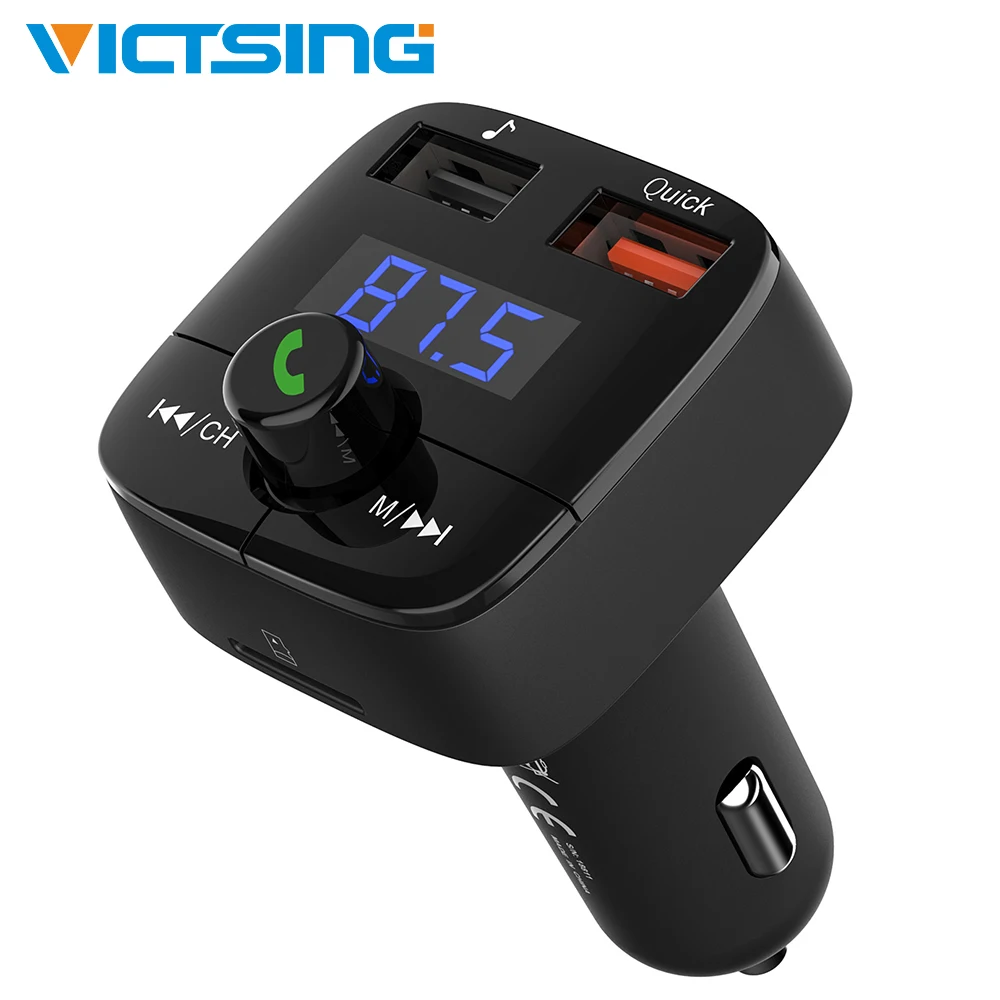 VicTsing Bluetooth Transmitter Car Kit Hands-free Radio Transmitter Adapter Dual USB Car Quick Charger Music Player With TF Slot 
VicTsing Bluetooth Transmitter Car Kit Hands-free Radio Transmitter Adapter Dual USB Car Quick Charger Music Player With TF Slot