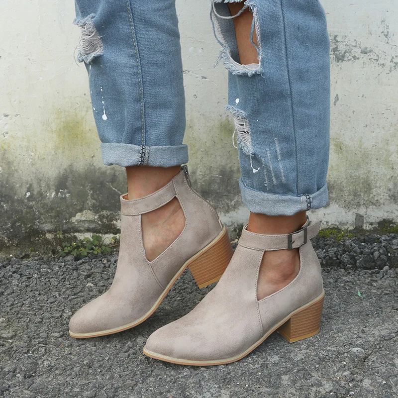 SLHJC Plus Size Leather Boots Women Summer Autumn Casual Pointy Toe Back Zip Ankle Buckle Med Chunky Block Heels Pumps Shoes
SLHJC Plus Size Leather Boots Women Summer Autumn Casual Pointy Toe Back Zip Ankle Buckle Med Chunky Block Heels Pumps Shoes