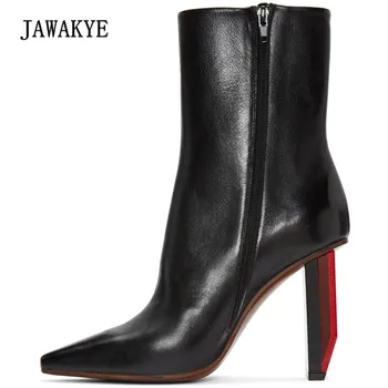 JAWAKYE Real Leather Lights Heel Ankle Boots Women Sexy Pointed Toe 9cm High Heel Shoes Woman Fashion Martin Boots 2017
JAWAKYE Real Leather Lights Heel Ankle Boots Women Sexy Pointed Toe 9cm High Heel Shoes Woman Fashion Martin Boots 2017