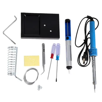 9 in 1 60W 220 - 240V DIY Electric Solder Starter Tool Kit Set with Iron Stand Desolder Electronic Soldering Irons Hand Tools
9 in 1 60W 220 - 240V DIY Electric Solder Starter Tool Kit Set with Iron Stand Desolder Electronic Soldering Irons Hand Tools