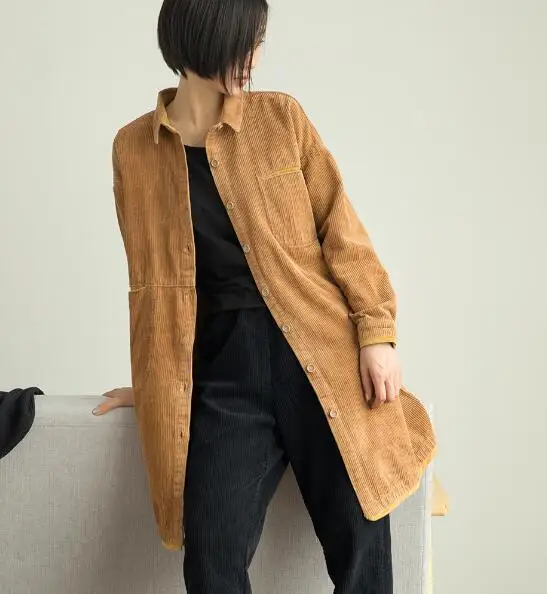 Woman Classic Trench Coat Corduroy Coat Business Outerwear 2018 Autumn New High Fashion Brand
Woman Classic Trench Coat Corduroy Coat Business Outerwear 2018 Autumn New High Fashion Brand