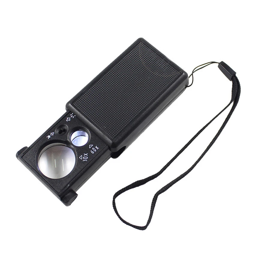 30X 60X Pull-type Jewelry Magnifier Mini Pocket Hand Magnifying Glass Portable Microscope Loupe Optical Lens Tool w/ LED Light
30X 60X Pull-type Jewelry Magnifier Mini Pocket Hand Magnifying Glass Portable Microscope Loupe Optical Lens Tool w/ LED Light