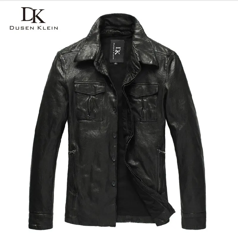 Dusen Klein men's leather jacket vegetable tanned sheepskin men's motorcycle Pocket shirt models retro style leather coats B0102
Dusen Klein men's leather jacket vegetable tanned sheepskin men's motorcycle Pocket shirt models retro style leather coats B0102