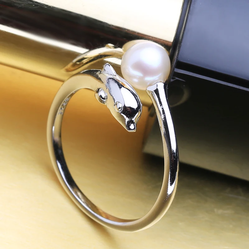 FENASY New Fashion 925 Sterling Silver Ring Natural Freshwater Round Pearl Dolphin Rings For Women Cute Animal Pearl Rings
FENASY New Fashion 925 Sterling Silver Ring Natural Freshwater Round Pearl Dolphin Rings For Women Cute Animal Pearl Rings