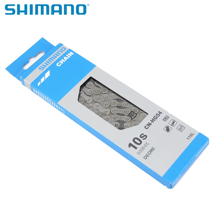 Оригинальная скоростная цепь SHIMANO CN HG54 10S 116L Link для горного велосипеда и
