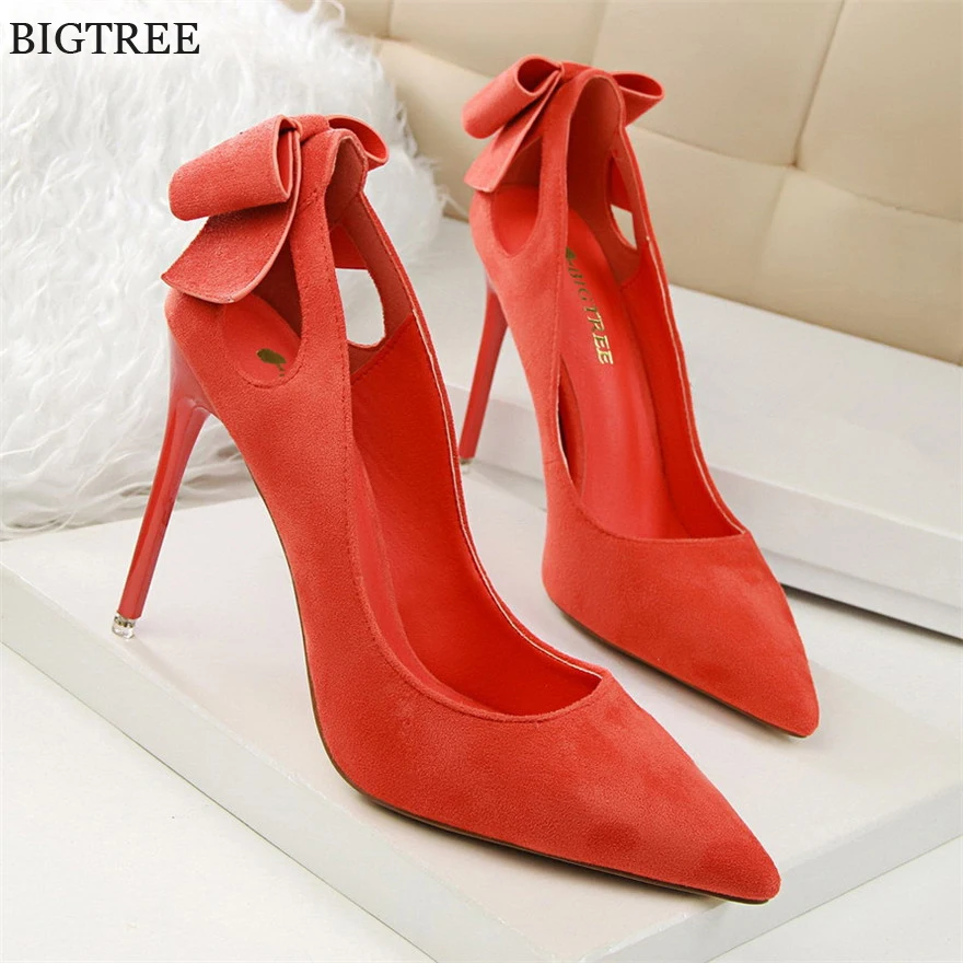 Size 34-40 Sexy Cut-Outs Sweet Bowtie Women Pumps New Arrival Concise Solid Flock Pointed Toe Shallow High Heels Shoes for Women
Size 34-40 Sexy Cut-Outs Sweet Bowtie Women Pumps New Arrival Concise Solid Flock Pointed Toe Shallow High Heels Shoes for Women