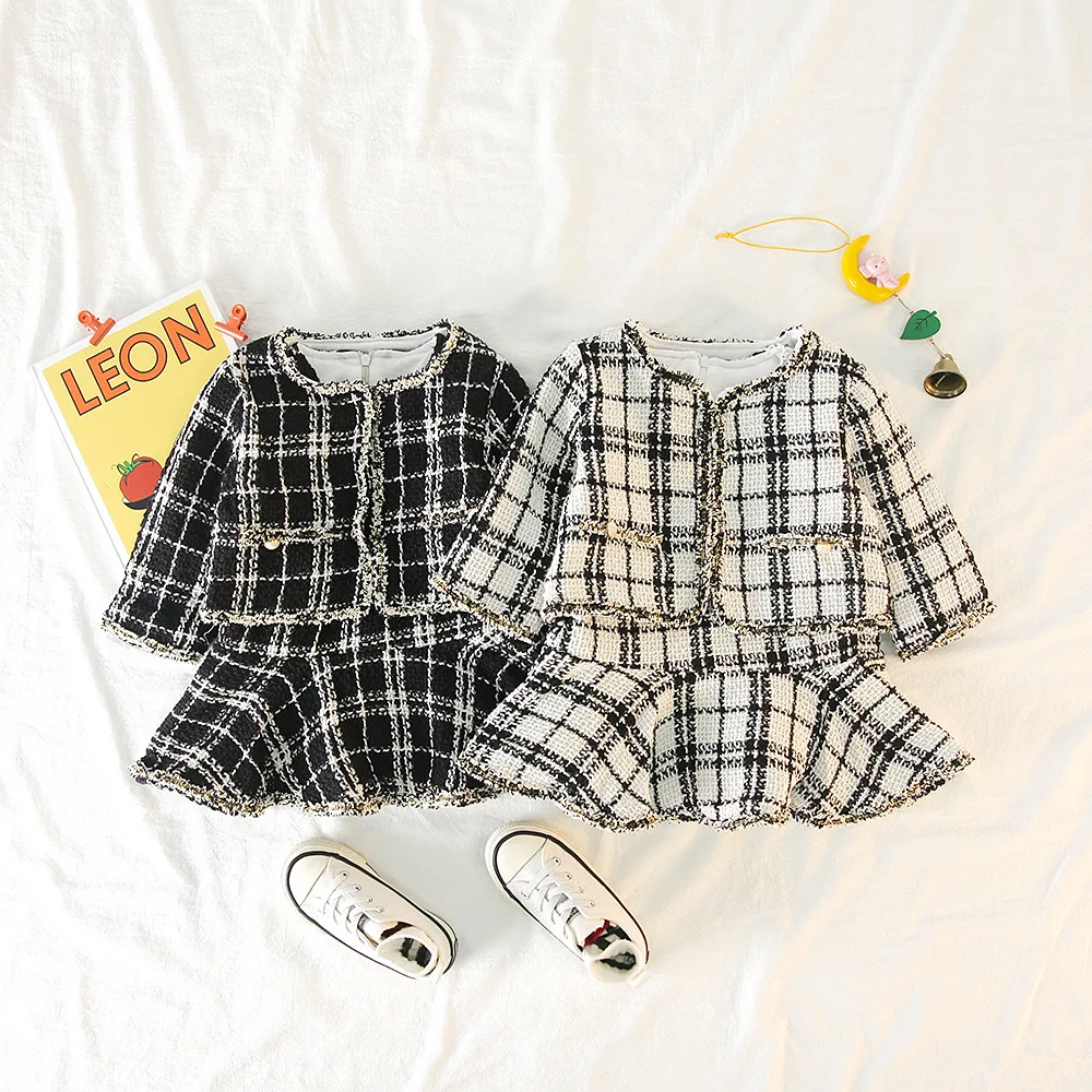 2019 Baby Infant Girl Classic Plaid Spring Autumn Suit Kids Toddler Fashion Clothes Set Jacket Dress 2PCS Suits Wholesale Retail
2019 Baby Infant Girl Classic Plaid Spring Autumn Suit Kids Toddler Fashion Clothes Set Jacket Dress 2PCS Suits Wholesale Retail