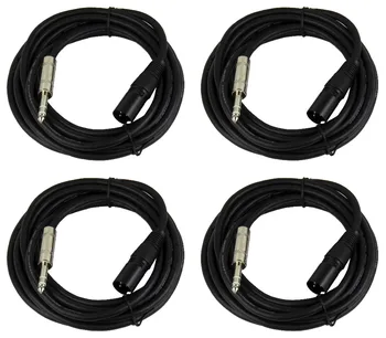 STARAUDIO 4Pcs 15FT(4.5M) XLR 3-Pin Male to 1/4" Stereo Plug Shielded Microphone Mic Cable SSMC-450CM
STARAUDIO 4Pcs 15FT(4.5M) XLR 3-Pin Male to 1/4" Stereo Plug Shielded Microphone Mic Cable SSMC-450CM