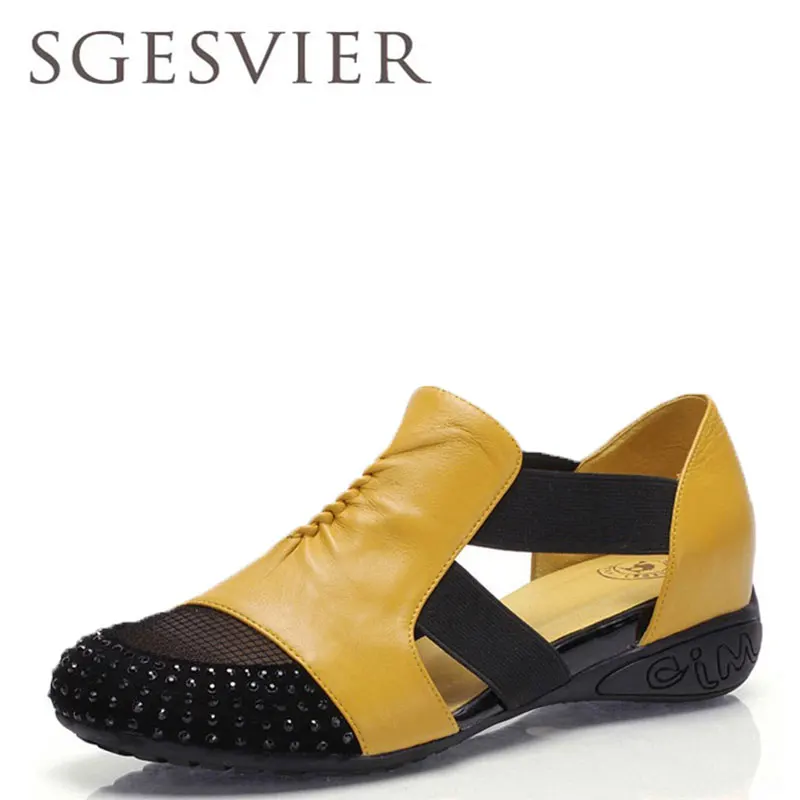 SGESVIER Women Sandals female flat heel rhinestone cutout elevator colorant match spring and summer sandal plus size shoes OX013
SGESVIER Women Sandals female flat heel rhinestone cutout elevator colorant match spring and summer sandal plus size shoes OX013