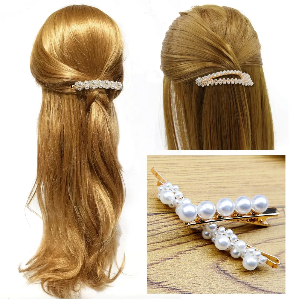 Pins Hair Clips For Women Styling Tools Full Pearls Hairclips 3*1 inch Barrette Bobby Pin for Girls Baby Styling Accessories
Pins Hair Clips For Women Styling Tools Full Pearls Hairclips 3*1 inch Barrette Bobby Pin for Girls Baby Styling Accessories