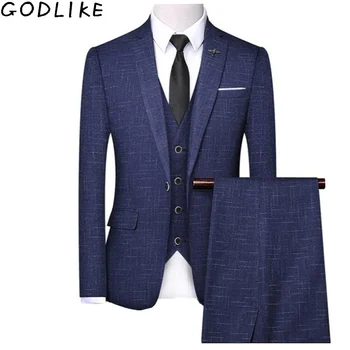 Men's Formal Slim Fit Suits Three-piece Sets, Business Wedding Groom Dress, Mens Leisure Suit Jackets + Vests + Pants
Men's Formal Slim Fit Suits Three-piece Sets, Business Wedding Groom Dress, Mens Leisure Suit Jackets + Vests + Pants