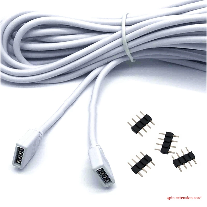 4 Pin RGB LED Strip Cable Connector Extension Round Wire 1M 2M 3M 5M 10M Long Connector For 3528 2835 5050 RGB Tape
4 Pin RGB LED Strip Cable Connector Extension Round Wire 1M 2M 3M 5M 10M Long Connector For 3528 2835 5050 RGB Tape