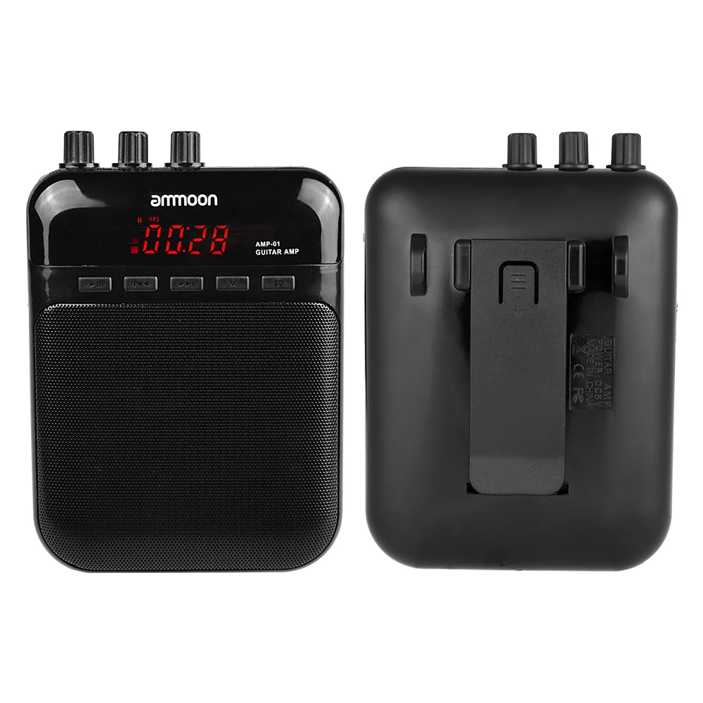 ammoon AMP -01 5W Guitar Amplifier Amp Recorder Speaker TF Card Slot Compact Portable Multifunction Guitar Accessories 
ammoon AMP -01 5W Guitar Amplifier Amp Recorder Speaker TF Card Slot Compact Portable Multifunction Guitar Accessories
