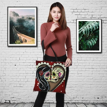 Double-sided printing bag Punk style Women Large Shopping Bag Shoulder Bag for Ladies Linen hand bag Evil characters customized
Double-sided printing bag Punk style Women Large Shopping Bag Shoulder Bag for Ladies Linen hand bag Evil characters customized