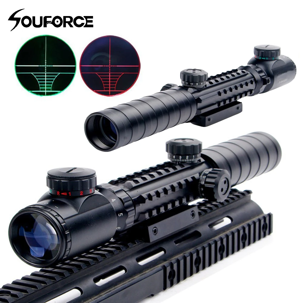 3-9X32EG Red&Green Dot illuminated Reticle Crosshair Rifle Scope Laser Sight Telescopic With Adjustable Mount
3-9X32EG Red&Green Dot illuminated Reticle Crosshair Rifle Scope Laser Sight Telescopic With Adjustable Mount
