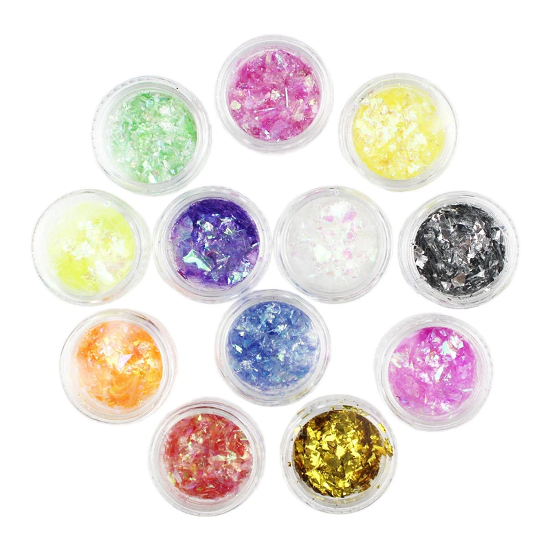 New 1 Set 12 Bottle Holographic Nail Chunky Glitter Powder Laser Rainbow Color Shells Paper Manicure Nails Art Flakes Decoration
New 1 Set 12 Bottle Holographic Nail Chunky Glitter Powder Laser Rainbow Color Shells Paper Manicure Nails Art Flakes Decoration