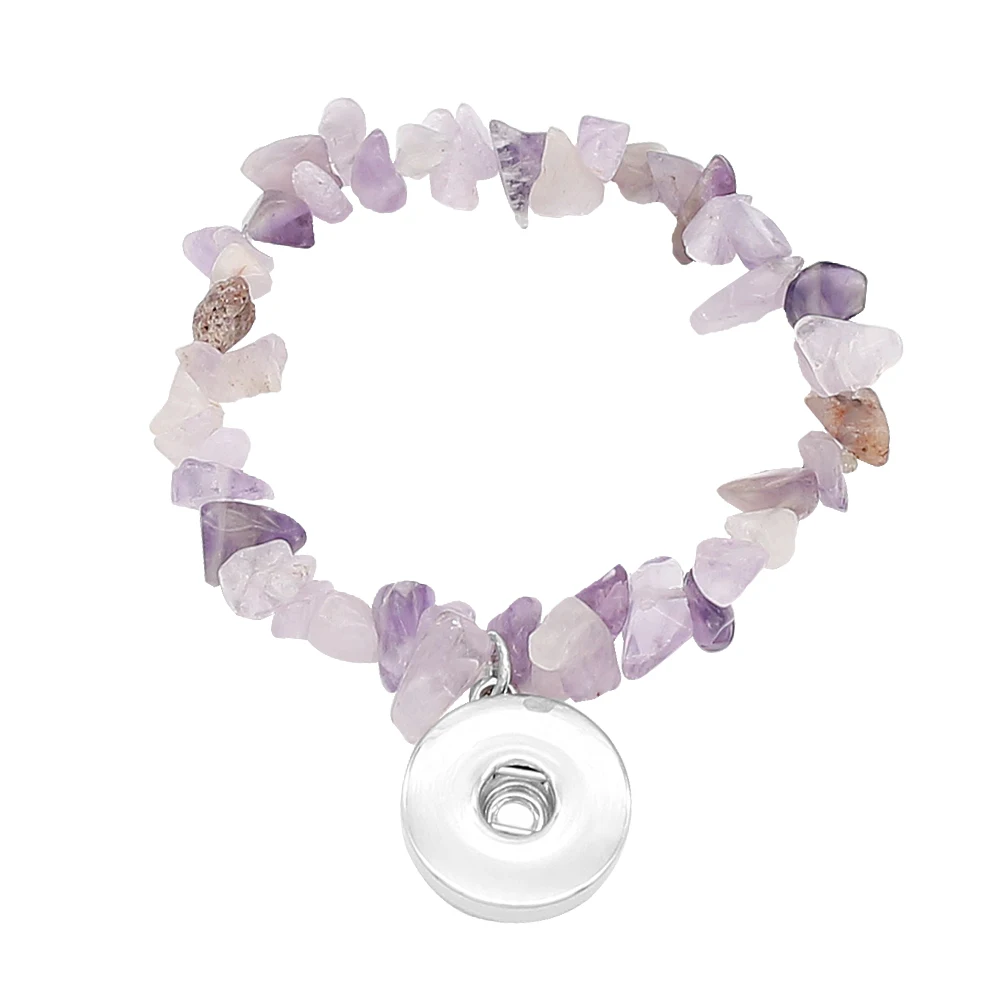 18MM Snap jewelry Natural Stone purple irregular Beads Bracelet Women Men Balance Yoga Jewelry pulseira feminina Buddha Prayer
18MM Snap jewelry Natural Stone purple irregular Beads Bracelet Women Men Balance Yoga Jewelry pulseira feminina Buddha Prayer