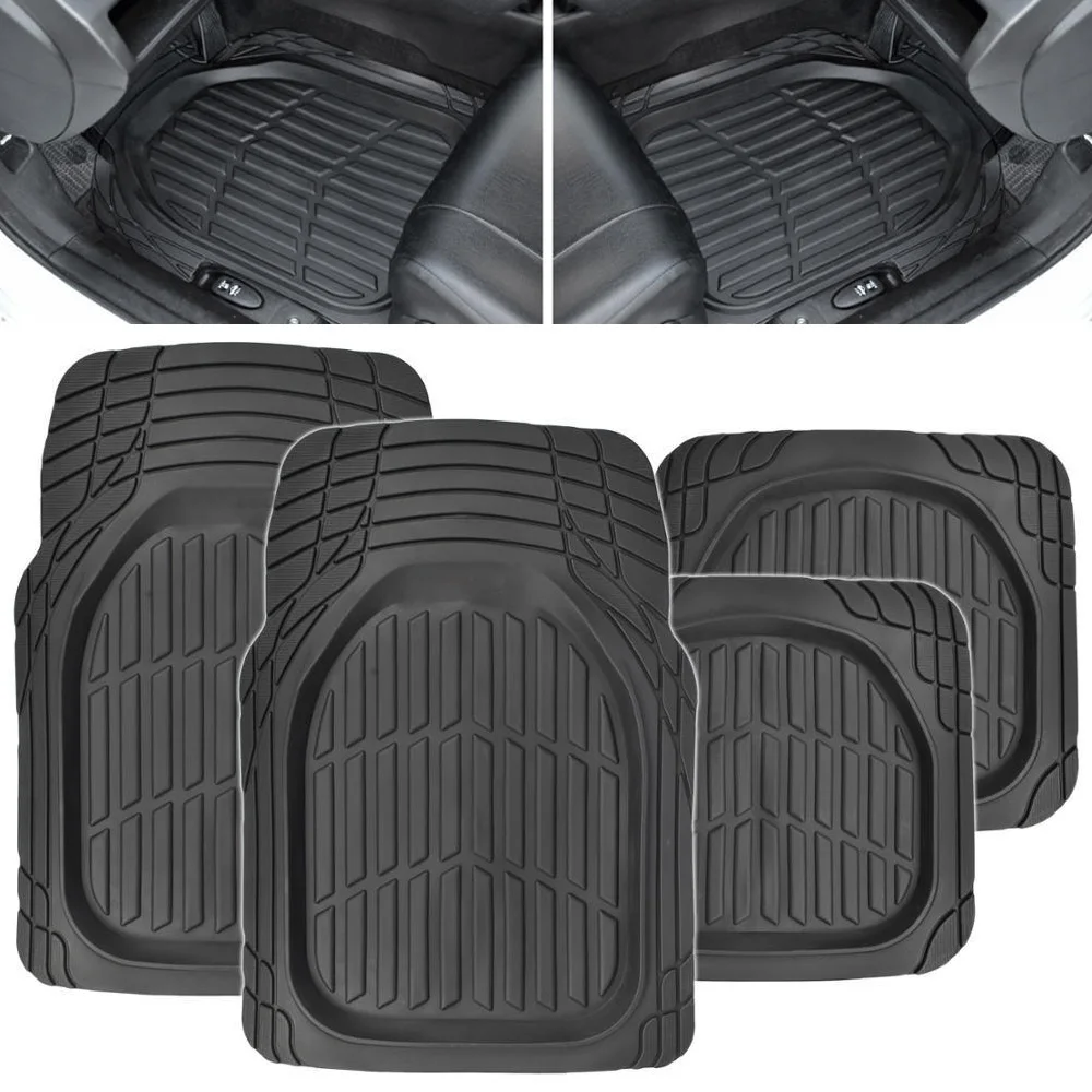 13 on 4 PIECE BLACK CAR FLOOR MAT SET RENAULT CAPTUR