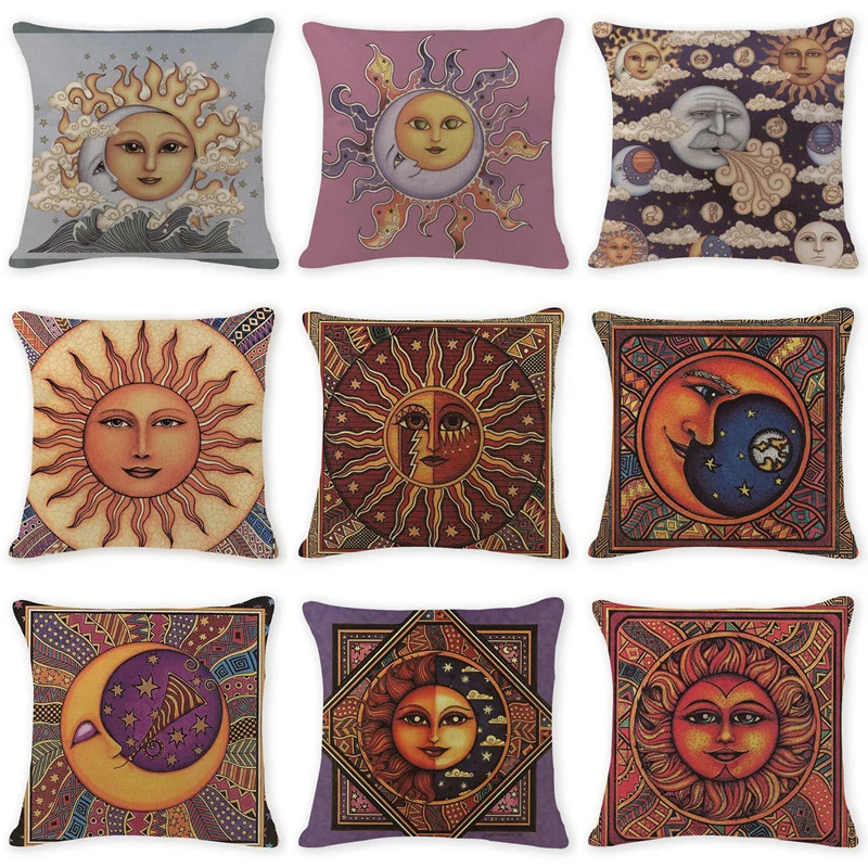 Plain Cushion Covers Kilim Sun Moon God Pillow Case Cover Yoga Rectangle Cotton Linen Large Floor Hom Decor Rustic Cover Pillow
Plain Cushion Covers Kilim Sun Moon God Pillow Case Cover Yoga Rectangle Cotton Linen Large Floor Hom Decor Rustic Cover Pillow