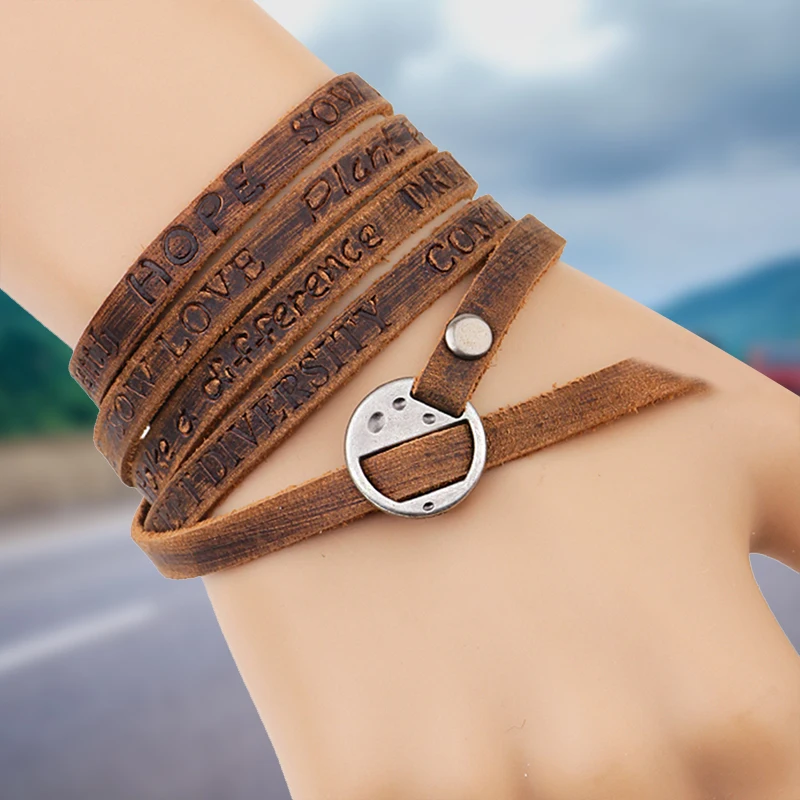 One Piece Wounded Men Leather Bracelet 2018 New Minimalist Style Multi-layer Bracelet Ladies Men Charm Style Bracelet
One Piece Wounded Men Leather Bracelet 2018 New Minimalist Style Multi-layer Bracelet Ladies Men Charm Style Bracelet