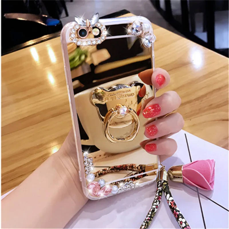 Luxury Rhinestone Case Cover For Huawei Honor 8 9 10 20 Lite V10 V20 7X 8X Glitter Mirror Girls with Ring Holder Stand Soft Case
Luxury Rhinestone Case Cover For Huawei Honor 8 9 10 20 Lite V10 V20 7X 8X Glitter Mirror Girls with Ring Holder Stand Soft Case