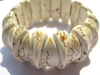 Unique Blue Rock cream white Turquoise Stretchy Bracelet Bangle Bracelet---3strands
Unique Blue Rock cream white Turquoise Stretchy Bracelet Bangle Bracelet---3strands