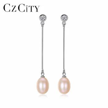 CZCITY Long Earrings Natural Freshwater White Pink Purple Pearl 925 Sterling Silver Ear Stud for Women Fine Jewelry
CZCITY Long Earrings Natural Freshwater White Pink Purple Pearl 925 Sterling Silver Ear Stud for Women Fine Jewelry