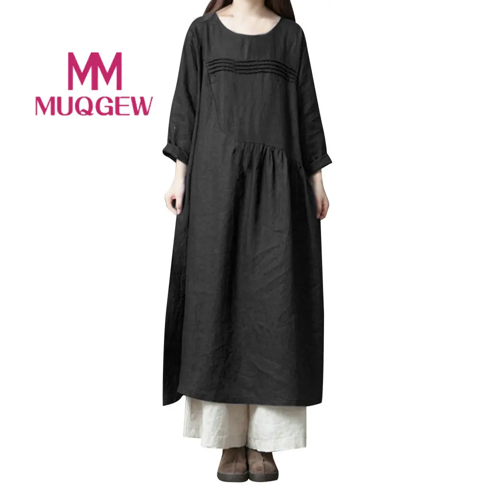 MUQGEW Bohemian Dress Plus Size Women Dress Boho Solid Loose Long Sleeve O-Neck Warm Dress Black Streeetwear Dress Vestido
MUQGEW Bohemian Dress Plus Size Women Dress Boho Solid Loose Long Sleeve O-Neck Warm Dress Black Streeetwear Dress Vestido