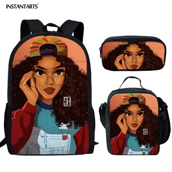 INSTANTARTS Afro Lady Princess 3pcs Set Backpack Middle Student School Bag Children Satchel African Black Girl Kid Schoolbag
INSTANTARTS Afro Lady Princess 3pcs Set Backpack Middle Student School Bag Children Satchel African Black Girl Kid Schoolbag