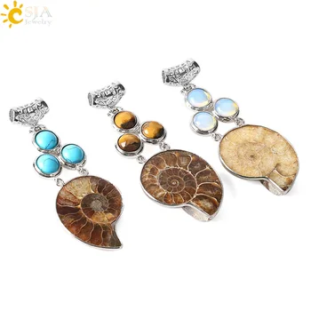 CSJA Bohemia Ketting Pendant Natural Ammonite Shell Fossils Round Charm Opal Pink Quartz Tiger Eye Semi Precious Stone Bead E249
CSJA Bohemia Ketting Pendant Natural Ammonite Shell Fossils Round Charm Opal Pink Quartz Tiger Eye Semi Precious Stone Bead E249