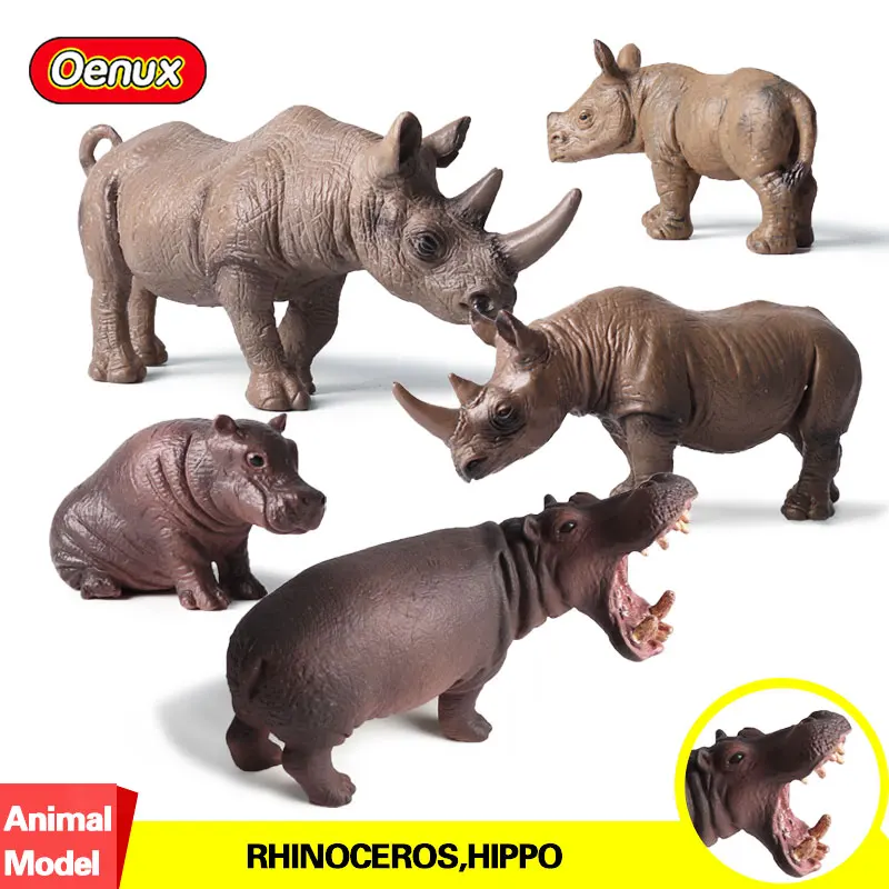 Oenux 5PCS/Set Original Rhinoceros Hippo Simulation Animals Model Action Figures Toy Africa Wild Animals Figurines Model Kid Toy
Oenux 5PCS/Set Original Rhinoceros Hippo Simulation Animals Model Action Figures Toy Africa Wild Animals Figurines Model Kid Toy