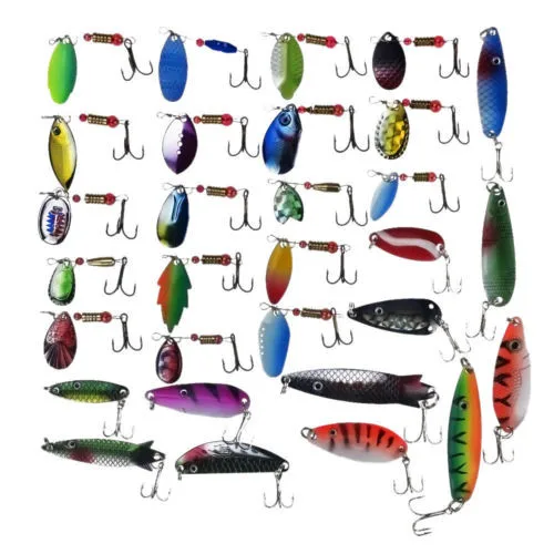 FREE SHIPPING Lot 30 Pcs Assorted Spoon Metal Fishing Lure Spinner Baits Spoon Crankbait Wobblers Jigging Rattle Lure FREE SHIPPING Lot 30 Pcs Assorted Spoon Metal Fishing Lure Spinner Baits Spoon Crankbait Wobblers Jigging Rattle Lure