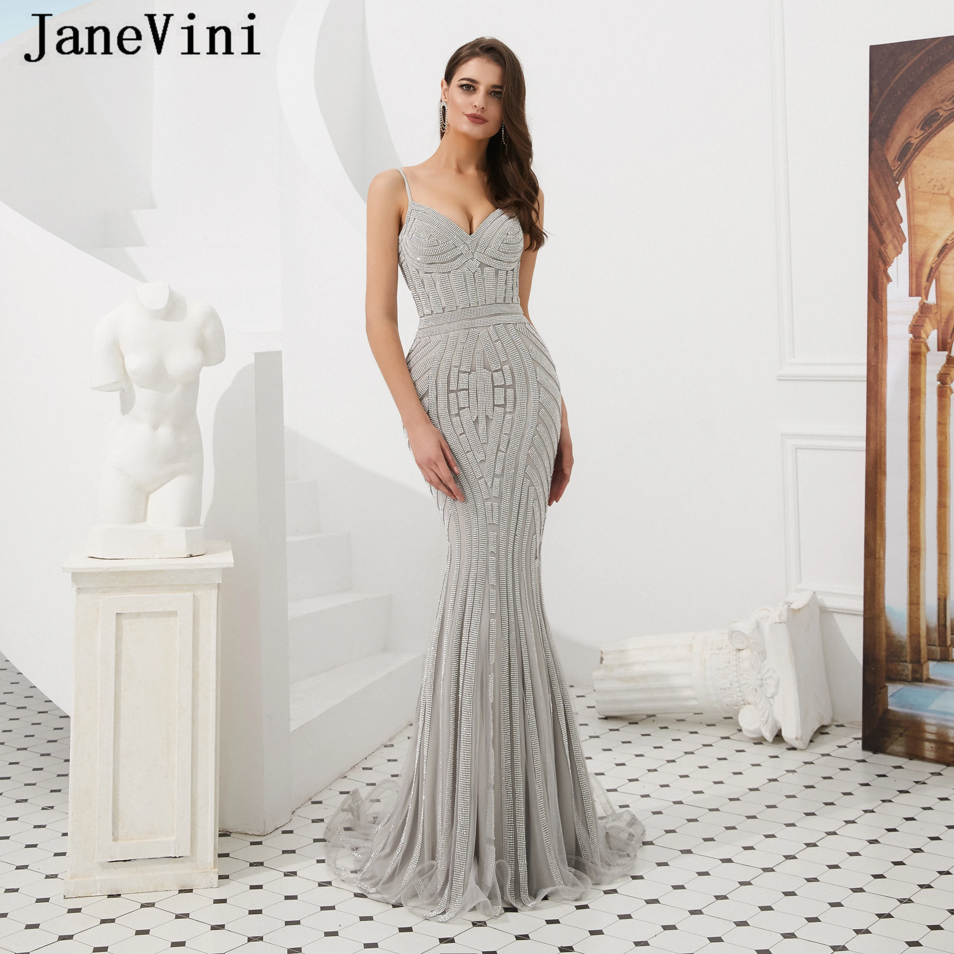 JaneVini/Роскошные Длинные вечерние платья из бисера в Дубае для женщин 2019, на бретельках, сексуальные платья Русалочки, мусульманские платья для выпускного вечера, Robe De Soiree
JaneVini/Роскошные Длинные вечерние платья из бисера в Дубае для женщин 2019, на бретельках, сексуальные платья Русалочки, мусульманские платья для выпускного вечера, Robe De Soiree