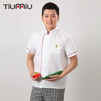 M-3XL White Wholesale Women Men Short-sleeve Double Breasted Kitchen Work Clothes Chef Jacket Catering Restaurant Bakery Uniform
M-3XL White Wholesale Women Men Short-sleeve Double Breasted Kitchen Work Clothes Chef Jacket Catering Restaurant Bakery Uniform