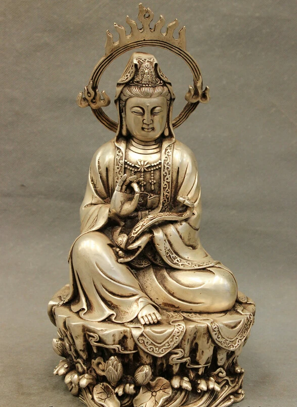 song voge gem S3590 12" China Chinese Silver Buddhism RuYi Kwan-Yin Goddess Lotus Guan Yin Statue
song voge gem S3590 12" China Chinese Silver Buddhism RuYi Kwan-Yin Goddess Lotus Guan Yin Statue