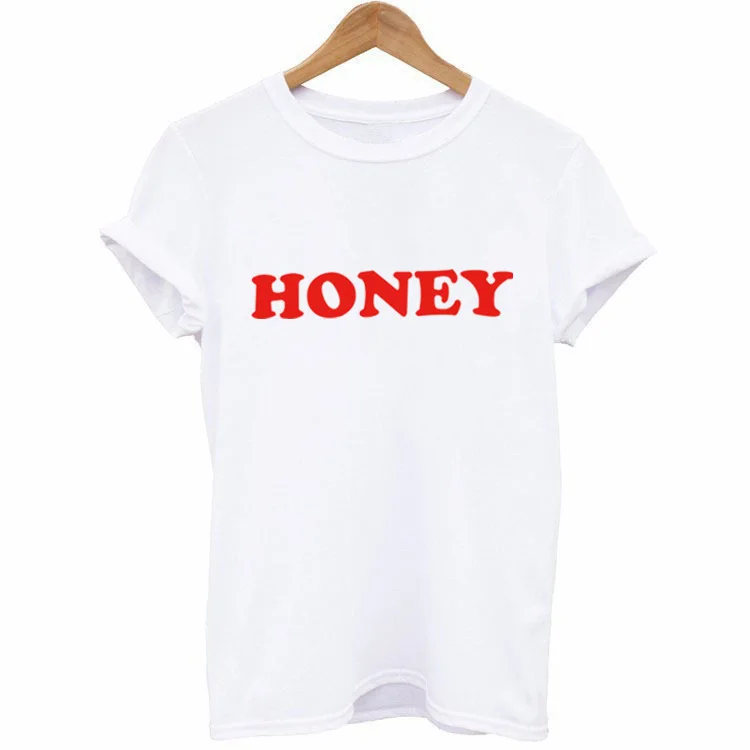 Honey Letter Print T Shirt Women Short Sleeve O Neck Loose Tshirt 2019 Summer Women Tee Shirt Tops Camisetas Mujer
Honey Letter Print T Shirt Women Short Sleeve O Neck Loose Tshirt 2019 Summer Women Tee Shirt Tops Camisetas Mujer